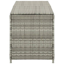 E E-NICES Baule da Giardino in Polyrattan 200x50x60 cm Grigio