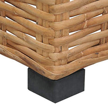 vidaXL Divano Angolare con Cuscini in Rattan Naturale