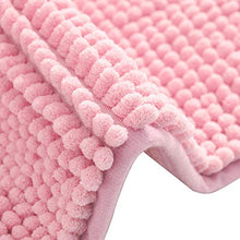 Set da bagno in due pezzi rettangolare a forma di U Tappetino da bagno Tappeto indossabile lavabile per bagno(Pink)
