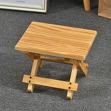 Sgabello pieghevole, portatile in legno, per uso domestico, quadrato, in bambù, pieghevole, per soggiorno, bagno, camera da letto, giardino