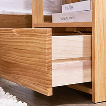 Comodino Comodino Mobili Accent Tabella di estremità del Torace Facile Pull Tessuto Bins Organizzatore unità for Camera Mini Legno Comodino con cassetti può Essere posizionato sullo Studio, Camera da