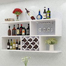 Set Bar Scaffale da Parete Appeso a Parete per Vino (Color : Bianca, Size : 120 * 69.8 * 24cm)