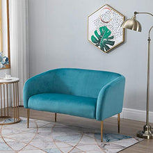 homcom Divano 2 Posti Seduta Imbottita Schienale e Braccioli, Arredamento Soggiorno, Sala, Ufficio, Verde, 124x73x76cm