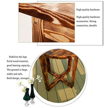 5 pezzi di combinazione di tavolo e sedia in legno massello anticorrosivo da patio patio esterno rotondo tavolo da pranzo e sedia retrò, set di mobili per veranda, per caffè / bar / ristorante