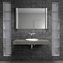 LUX ELEMENTS LLAVE5001 - Lavandino da appoggio, pronto da piastrellare, 117 x 58,5 x 10 cm, colore: Grigio