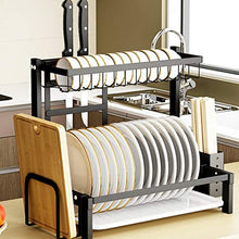 LYM &ripiano di stoccaggio Scolapiatti for lavello in Acciaio Inossidabile, mensola della Cucina Scaffale for lavapiatti a Due Piani Scolapiatti Scaffale di Finitura