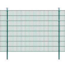 vidaXL Set 22 Pannelli di Recinzione 2D Giardino con Pali 2008x1630 mm 44m Verde