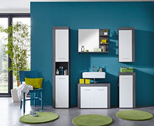 trendteam smart living Mobili Miami - Specchio a parete per bagno, Legno, Argento fumé (Finitura), 72 x 57 x 17 cm