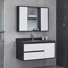 EVFIT Set di unità di vanità Simple Rock Board Bagno Cabinet Combinato lavabo lavabo vanità (Color : Black, Size : 50x80x50cm)