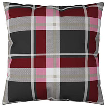 vidaXL Cuscini Decorativi 4 pz a Quadri Rossi 50x50 cm in Tessuto