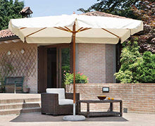 vorghini Ombrellone da Giardino in Legno 3X3m De Lux Ecrù