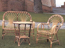 adami Divano da Giardino Basso in Rattan con Cuscini 105x65H44/62/90cm Sole