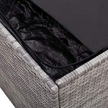 Oushome Baule da Giardino Grigio 150x50x60 cm in Polyrattan