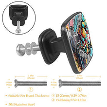 Jazz playing saxophone Pomelli per Porta Set di 4 Pomelli per Mobili Manopole per Cassetti Cucina Armadio Vetro