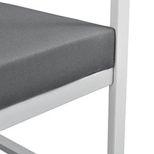 casa.pro] Divano da Giardino - Sofa Esterno - 70 x 114 x 60 cm - Mobile da Giardino Imbottito - Grigio/Bianco - Arredi Casa
