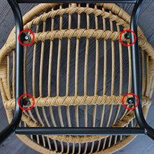 Sedia Sedie da Pranzo Cucina in Rattan Poltrona Reclinabile per Terrazza Giardino Balcone Esterno
