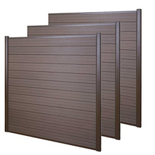 Mendler Frangivento 3X Pannelli Privacy Sarthe WPC Alluminio Premium 560cm Marrone