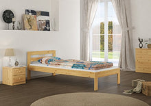 Erst-Holz Solido Letto Classico Corto in Pino massello Laccato 90x190 con doghe rigide 60.64-09-190