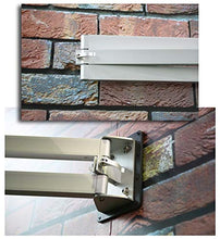 WGE Ombrelloni da Giardino Ombrellone a Parete, Ombrellone Alluminio & Panno di Poliestere, Telescopico, Ombrello da Esterno per Cortile Giardino, Bianca (Size : 2.2m/7.2ft)