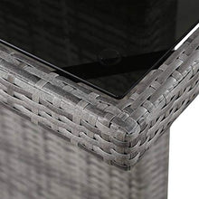 FAMIROSA Tavolo da Giardino 240x90x74 cm in Polyrattan e Vetro