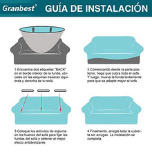 Granbest - Copridivano impermeabile a 4 posti, elastico, per divano, protezione antiscivolo (4 posti, blu navy)