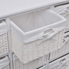 XHCP Ampio Mobile con cestini in Vimini Cassettiera con 9 cassetti per la Camera da Letto Domestica (Bianco)