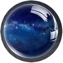 Campo stellare dello spazio profondo Pomelli per Porta Set di 4 Pomelli per Mobili Manopole per Cassetti Cucina Armadio Vetro