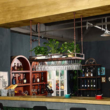 WLABCD Scaffale per Vino, Parete, Bar, Ristorante, Bottiglia per Vino, Soffitto per il Soffitto Sa Regolabile Hanging Holder Metal Iron Vino Glass Glack Rack,100 * 35 Cm,Bronzo