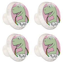 Maniglie per cassetti Manopole per cassetti Manopole rotonde Confezione da 4 per armadietto, cassetti, cassettiere, cassettiere ecc - Dinosauro