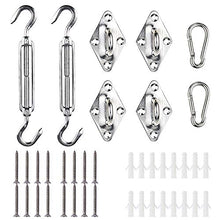 Magicfun Kit di Montaggio per Tenda per Vela Rettangolare a Scomparsa, Kit di Fissaggio Kit Hardware per Vela in Acciaio Inox