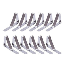 Set di 12 clip per tovaglia in acciaio inox per feste e picnic
