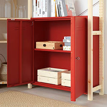 IVAR scaffalatura con armadi/cassetti 89x30x124 cm pino rosso