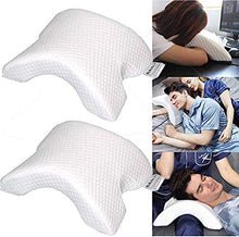 AJIAFA Lovers Mini Cuscini da Viaggio Cuscino da Ufficio Multifunzione Cuscini in Memory Foam Cuscini da Viaggio per Aerei Prevenire Intorpidimento del Braccio (2 Pezzo)