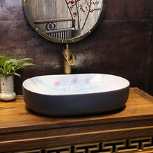 Lavabo Ovale da Bagno Retro Creative Jingdezhen Ceramic Hotel Lavabo antispruzzo Lavandini Bagno