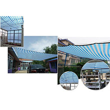 YS Panno Parasole Multiuso per Esterni, Rete Colorata Resistente Ai Raggi Uv con Nastro Rinforzato e Occhiello per Fiori Di Piante,Blu + Bianco,8X8M