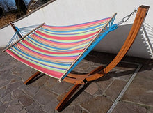 Amaca XL deluxe nobile 320cm con cornice in legno larice mod. 'CALETA'