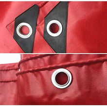 Telone resistente e multiuso impermeabile in polietilene, copertura resistente ai raggi UV, protezione per auto, legno, barca, giardino, campeggio, esterni, 2,8 x 4,8 m, rosso impermeabile