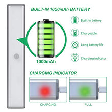led Armadio Sensore Movimento Luce, Wireless Luci Barra Lampada Guardaroba, USB Batteria Luce Emergenza per Armadio Scale/luce calda(2pezzi)