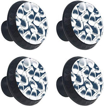 Pesce squalo arrabbiato con la bocca aperta Pomelli per Porta Set di 4 Pomelli per Mobili Manopole per Cassetti Cucina Armadio Vetro