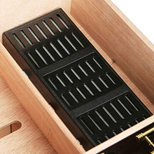 LSX Scatola di sigari Cigar Box, Cigar Humidor Legno di Cedro Cigar Box Tre Strati di Nero può Contenere 50 OYO (Size : 22x24x24cm)