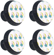 Sonno della notte della luna della nuvola della stella del fumetto Pomelli per Porta Set di 4 Pomelli per Mobili Manopole per Cassetti Cucina Armadio Vetro