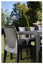 Tomaino Set 4 sedie e 1 Tavolo in plastica Simil Rattan