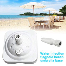 Base per ombrellone, Basamento per ombrellone Supporto per ombrellone da Spiaggia in plastica con palo in plastica per Acqua da Giardino, Supporto per ombrellone da Esterno da 10 kg riempibile