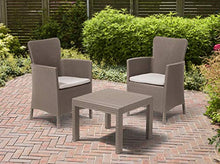 Keter Salvador Balcony Set, Set Mobili da Esterno 2 Poltrone e Tavolino Cappucino
