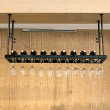 Rastrelliere per bicchieri da vino Portabicchieri in ferro battuto in ferro battuto industriale, regolabile in altezza, supporto per calice appeso, bar / ristorante / caffetteria per vino decoration r