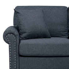 Beliani Divano 2 Posti in Tessuto Grigio Scuro Stile Chesterfield Schienale Basso Otra