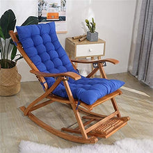 eewopjkj Cuscino per Lettino Supporto per Schienale Alto Addensare Cuscino per Sedia Relax Extra-Large Cuscino reclinabile Cuscini per Sedia a Dondolo Cuscini da Giardino-Blu 48x120 cm