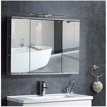 SXFYZCY Mobile Specchio da Bagno con Lampada a Specchio Mobile Specchio a Scomparsa, Mobile Specchio da Bagno con Mobile Contenitore Specchio da Bagno