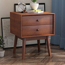 MMWYC Comodino Addensare Domestica Pine all'Ingrosso Locker Doppio pompaggio Camera di Studio da Terra Multifunzione Storage Box (Color : Walnut)