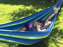 Hipier Amaca da Giardino Matrimoniale in Cotone da Campeggio Viaggio Interni ed Esterni Portata Massima 300 kg Multicolori (2 Persone, Blu)